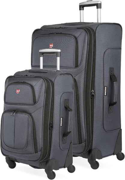 Sion Softside Expandable Luggage, Black, Checked-Large 29-Inch