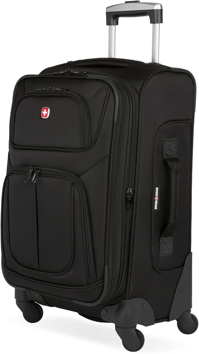 Sion Softside Expandable Luggage, Black, Checked-Large 29-Inch