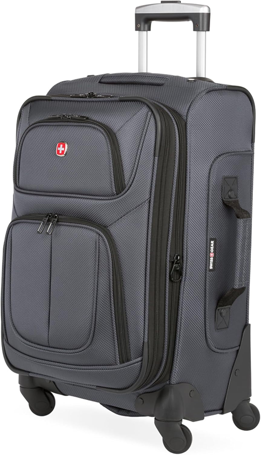 Sion Softside Expandable Luggage, Black, Checked-Large 29-Inch