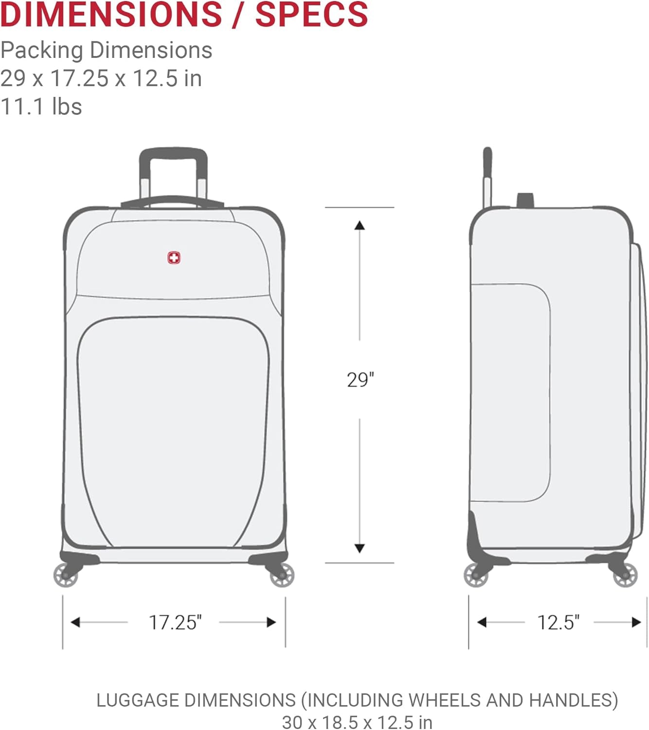 Sion Softside Expandable Luggage, Black, Checked-Large 29-Inch