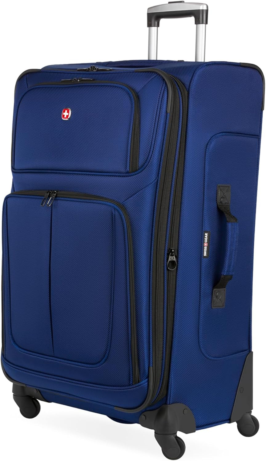 Sion Softside Expandable Luggage, Black, Checked-Large 29-Inch
