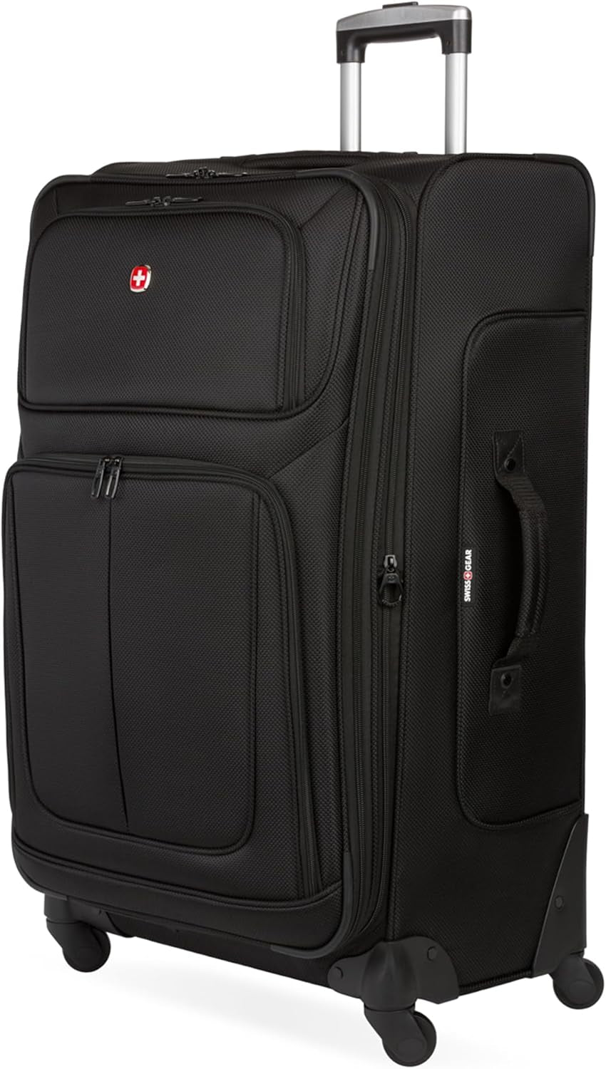 Sion Softside Expandable Luggage, Black, Checked-Large 29-Inch