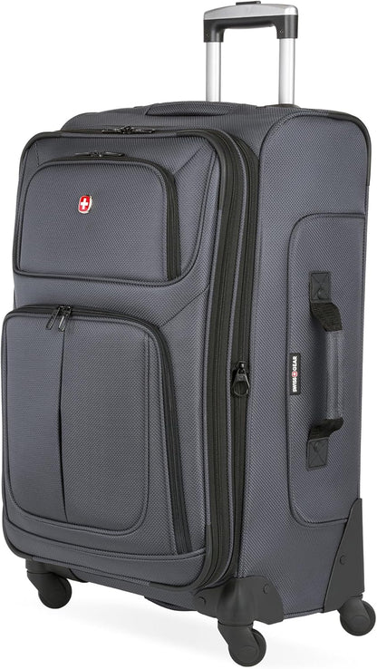 Sion Softside Expandable Luggage, Black, Checked-Large 29-Inch