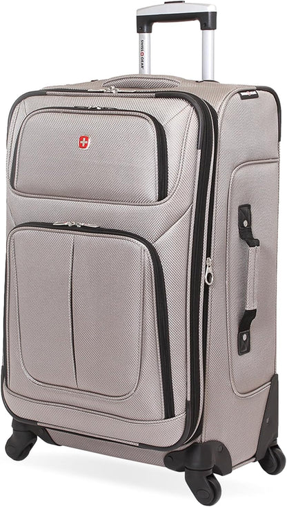 Sion Softside Expandable Luggage, Black, Checked-Large 29-Inch
