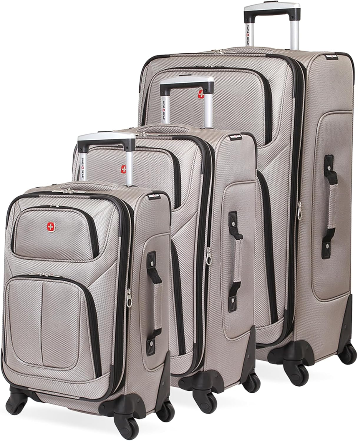 Sion Softside Expandable Luggage, Black, Checked-Large 29-Inch